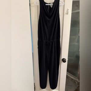 Halogen black jogger style tank jumpsuit NWOT